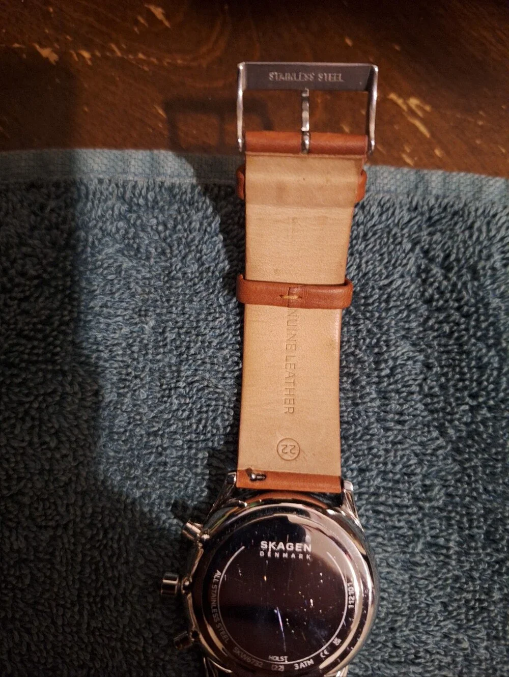 Mens Skagen Denmark Blue Dial / Brown Band